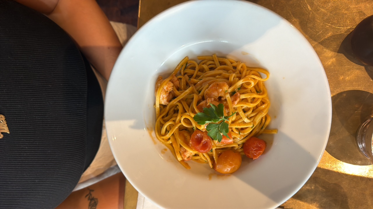Tonnarelli con Gamberi at La Tua Pasta — photo from a diner